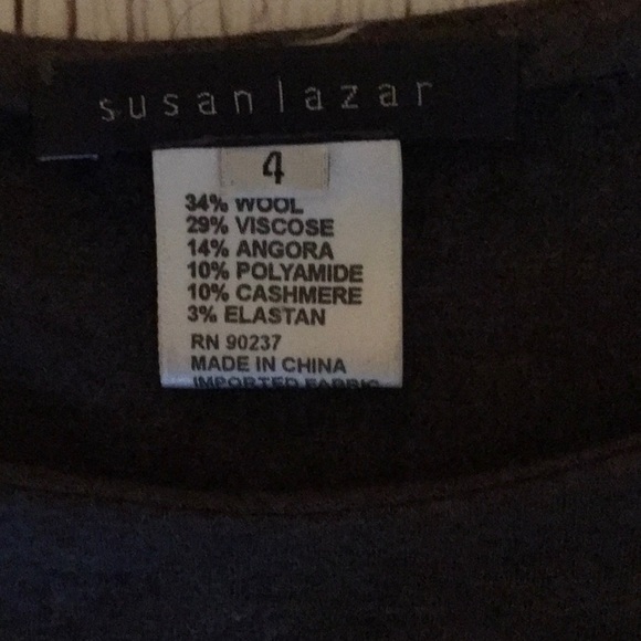 90s Susan Lazar shell top w/ beaded shoulder, S/M - Picture 7 of 9